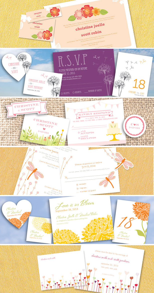 Spring wedding stationery  