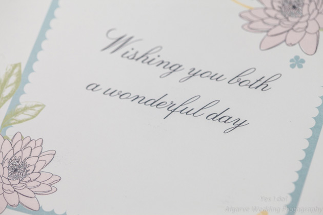 “Wishing you both a wonderful day” card for the bride and groom 