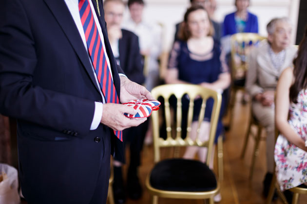 Union Jack ring cushion  