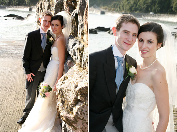 The bride and groom by the sea by Ava Images 