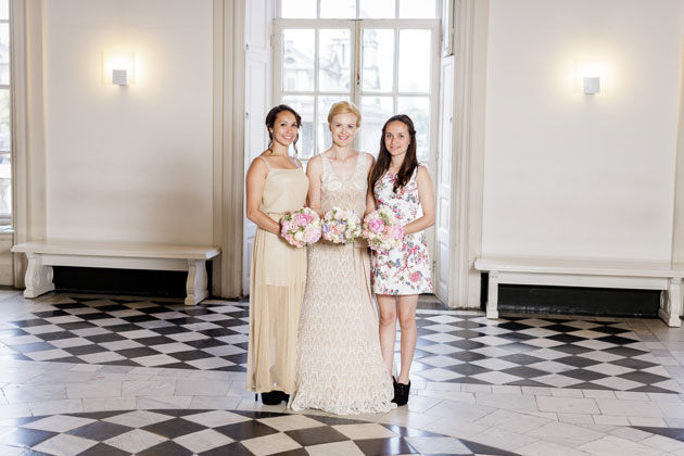 The bride with her bridesmaids by Douglas Fry Photography