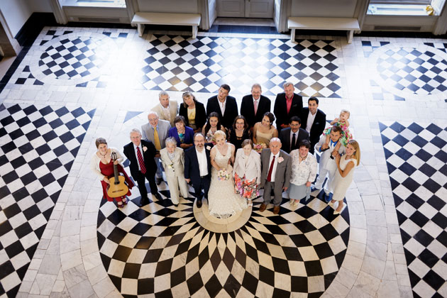 The newlyweds with their family by Douglas Fry