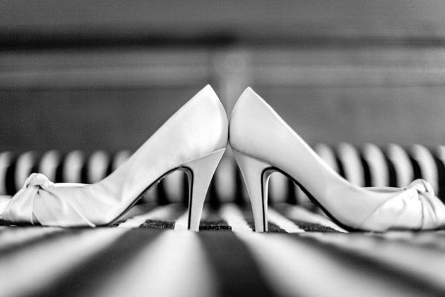 White pep toe bridal shoes 