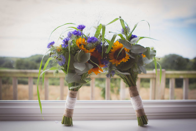 Sunflower wedding bouquets   