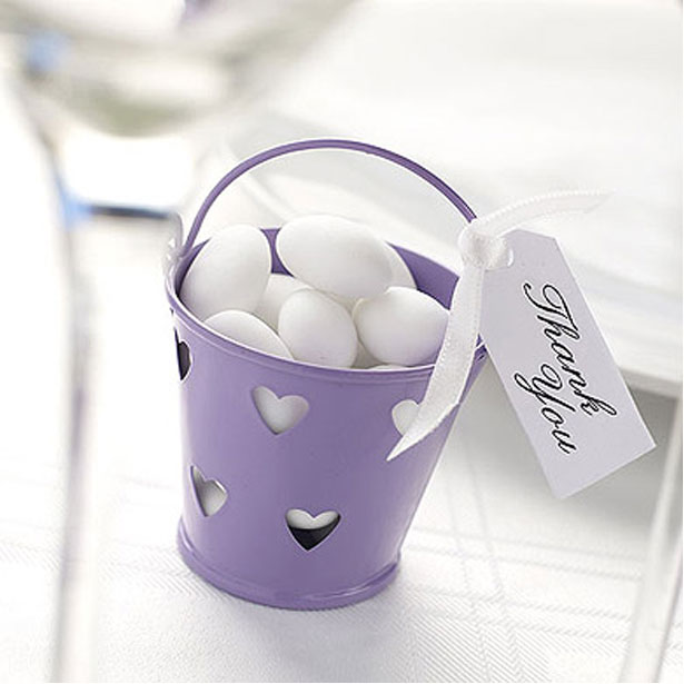 Purple Pails Wedding Favours 