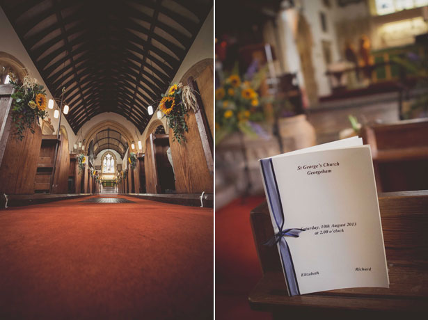 Wedding ceremony at St George’s Church in Georgeham