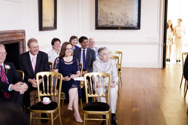 Guests waiting for the bride to arrive