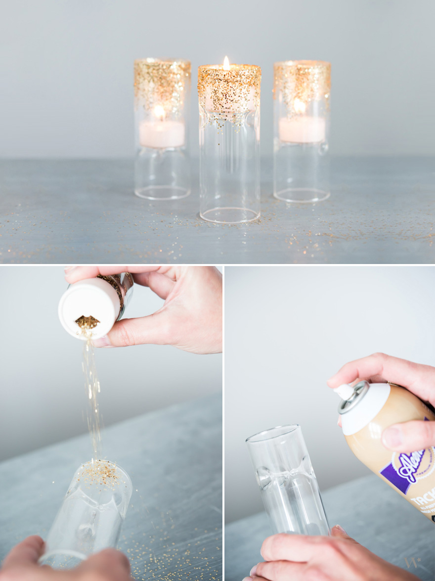 Gold Glitter DIY Tealights | Confetti.co.uk