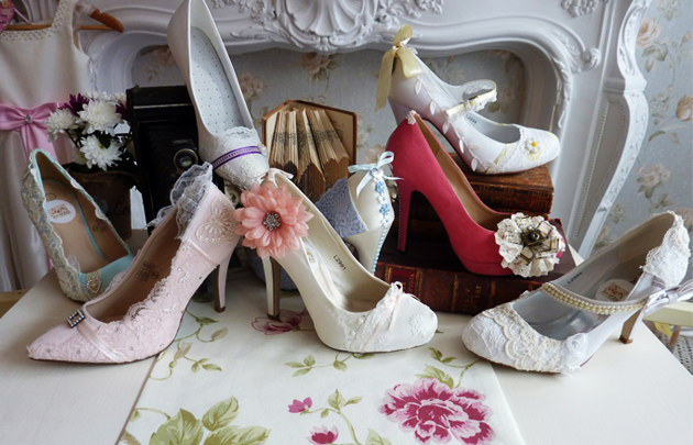 alternative vintage bridal shoes by Lace and Love