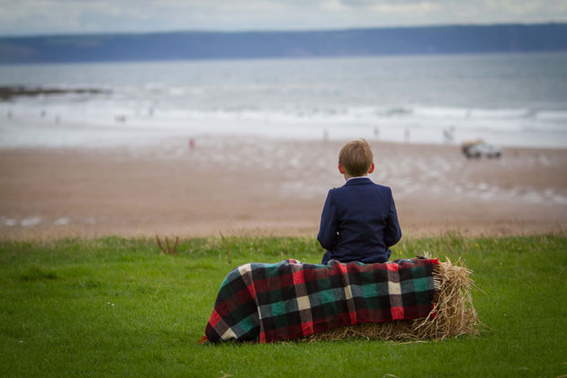 Wedding guest enjoying the view