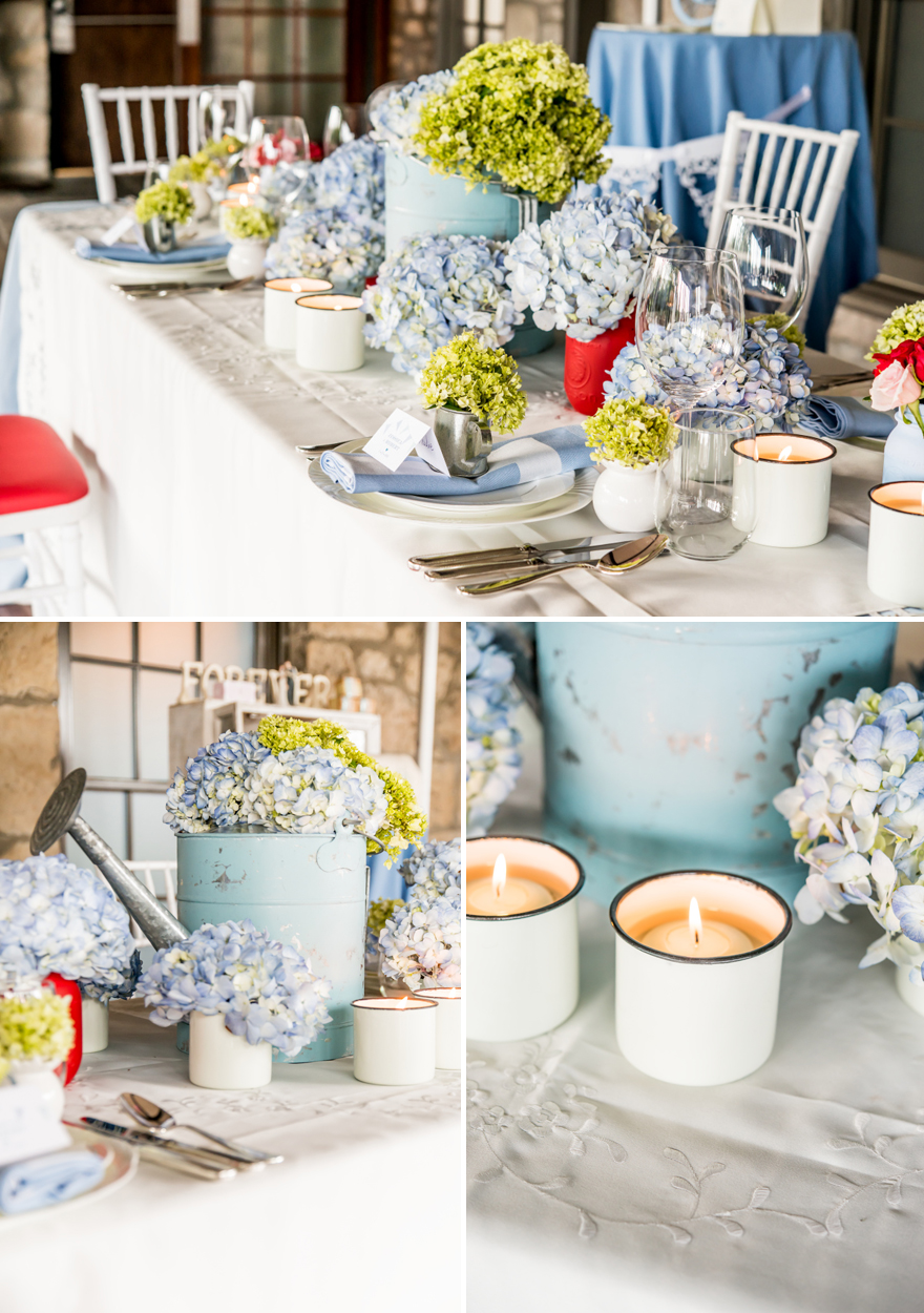 Hydrangeas with country wedding decor | Confetti.co.uk