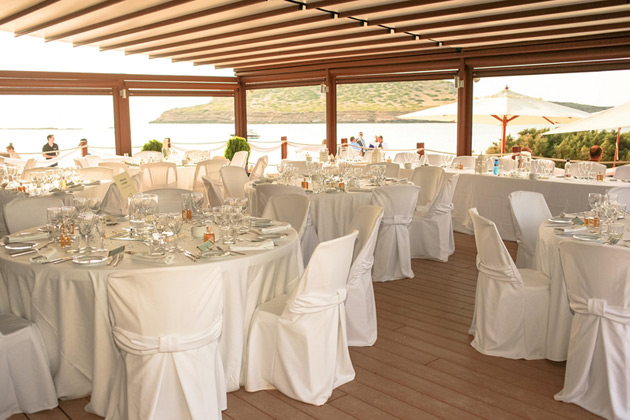 White themed weding reception 