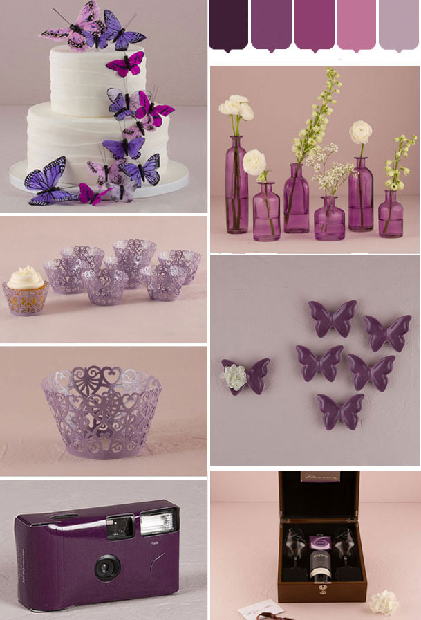 Purple wedding moodboard confetti.co.uk