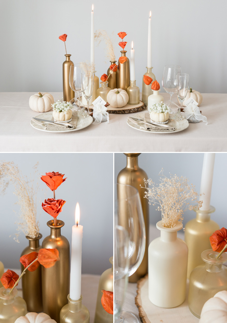 White and Gold DIY Autumn Wedding Decor | Confetti.co.uk