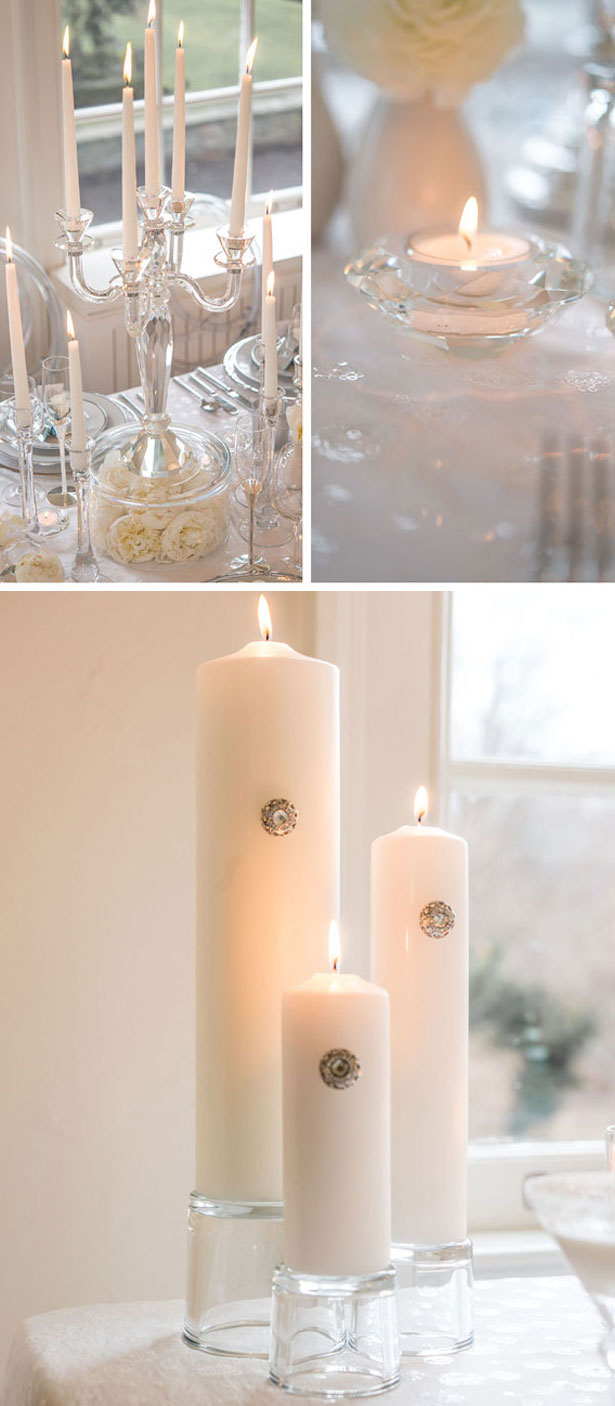 Crystal themed wedding table 