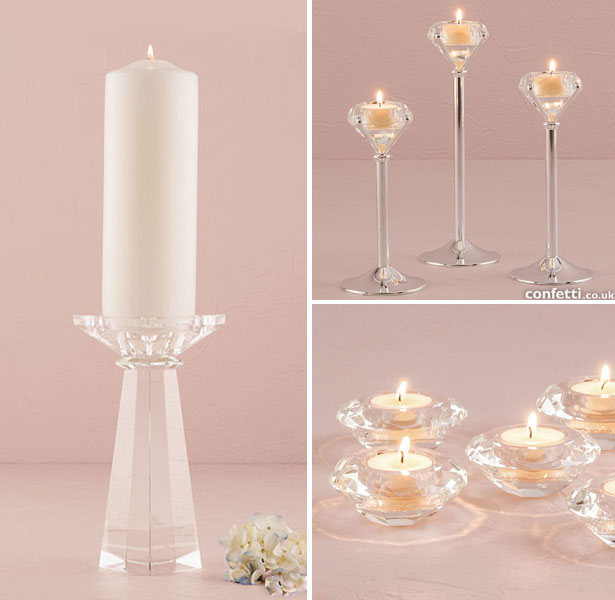 Crystal candle holders 