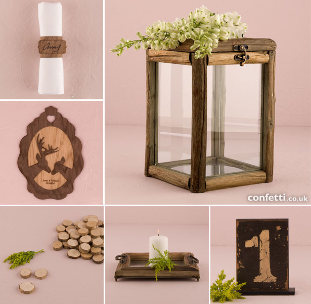 Woodland themed wedding accessories 