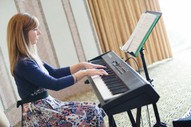 Pianist Susan Menzies playing during the ceremony 