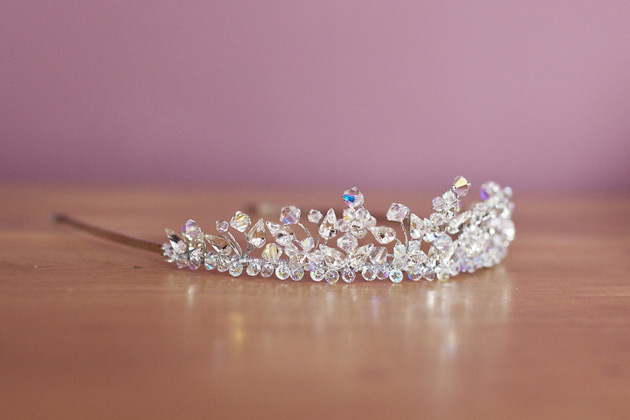 Bridal crystal beaded tiara 