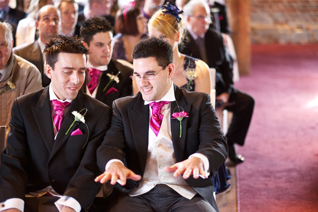 The groom waiting for the bride 