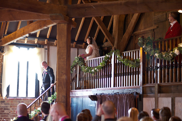 The bride making her way to the ceremony 