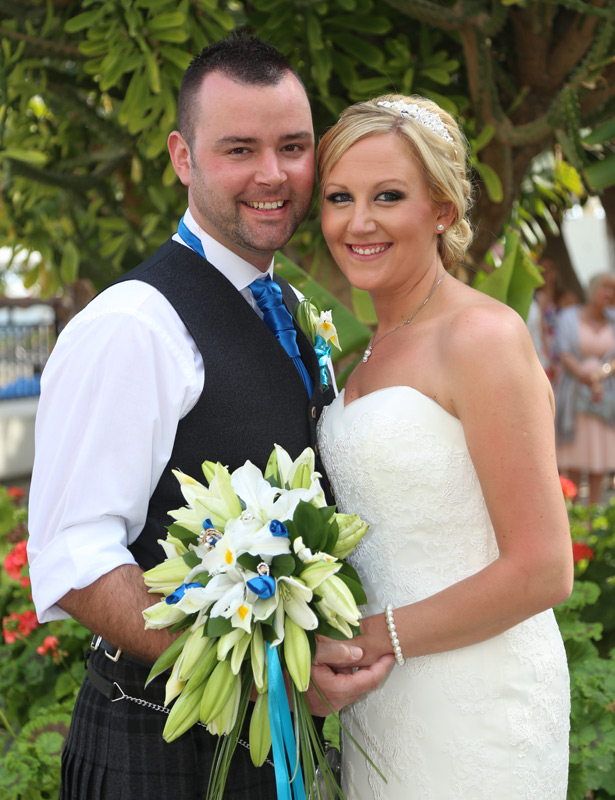 The bride and groom 