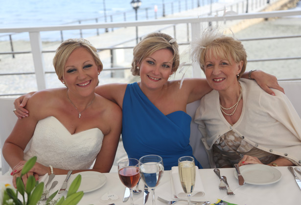 The bride with her bridesmaid and mum 