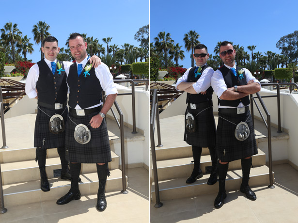 Groom and best man in kilts from Dalgleish Kilts  