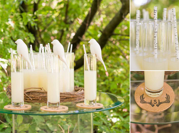 Nature Inspired Drink Accessories For The Wedding Reception   