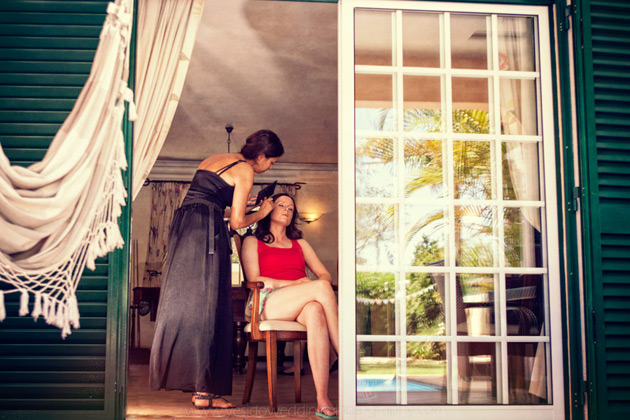 The bride getting ready 