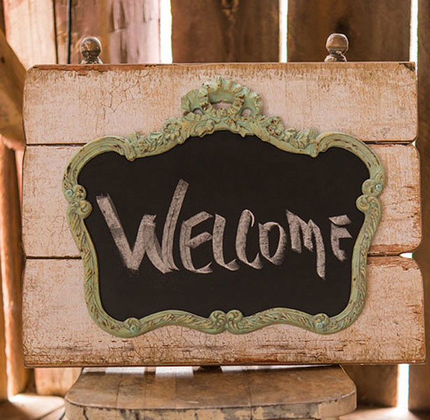 Vintage Chalkboard for a Vinatged Themed Wedding