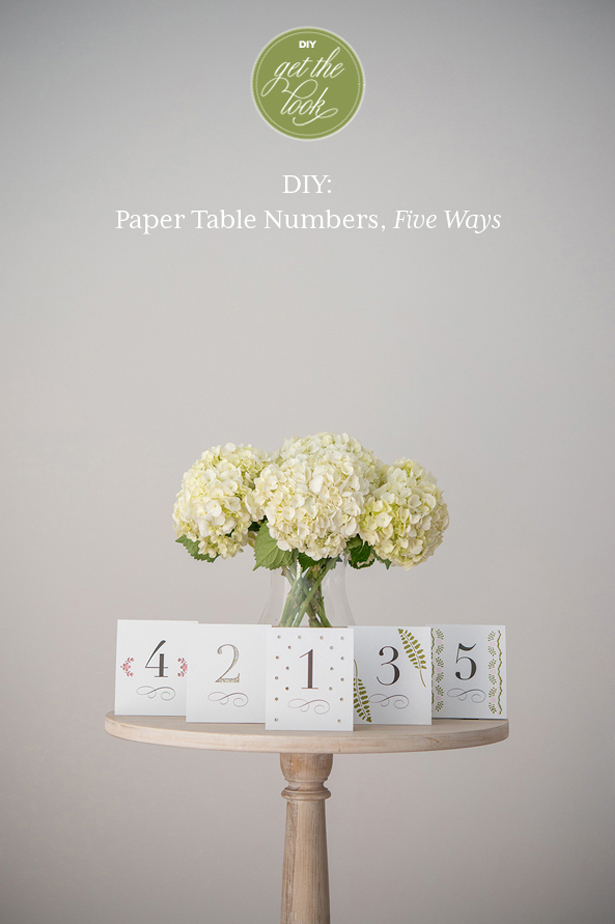 DIY Friday Paper Table Numbers