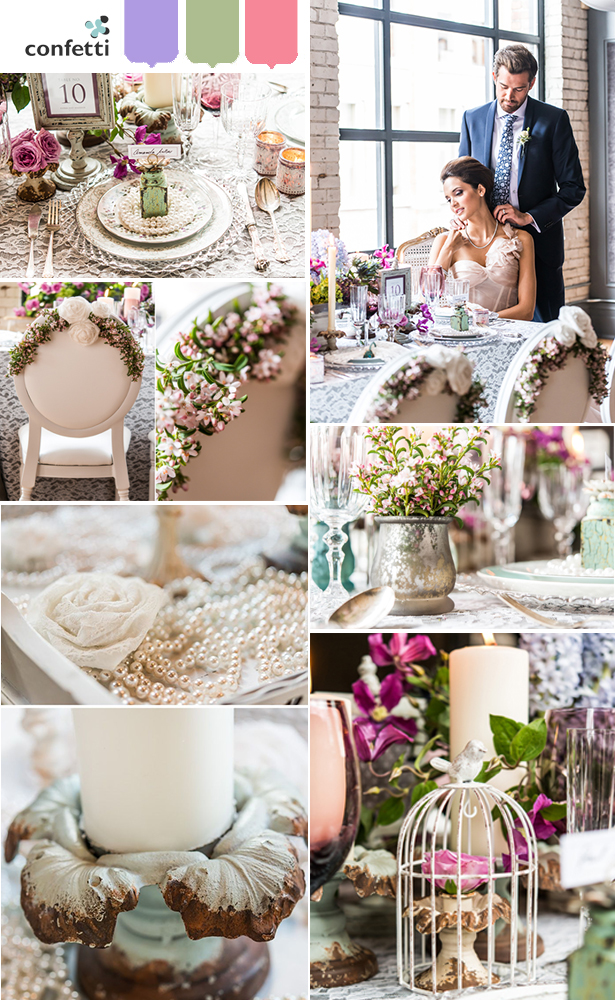 Confetti’s pastel vintage mood board  