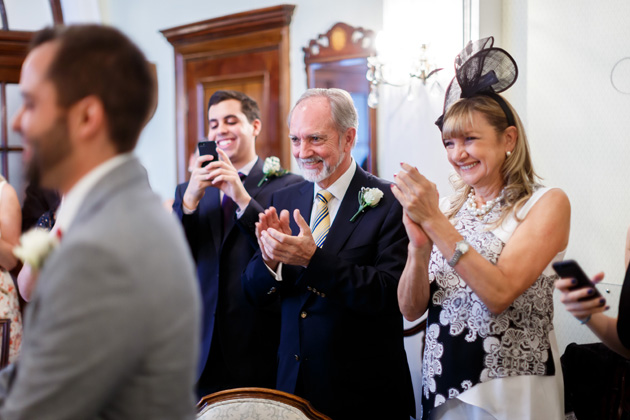 Guests celebrating the marriage|  Confetti.co.uk