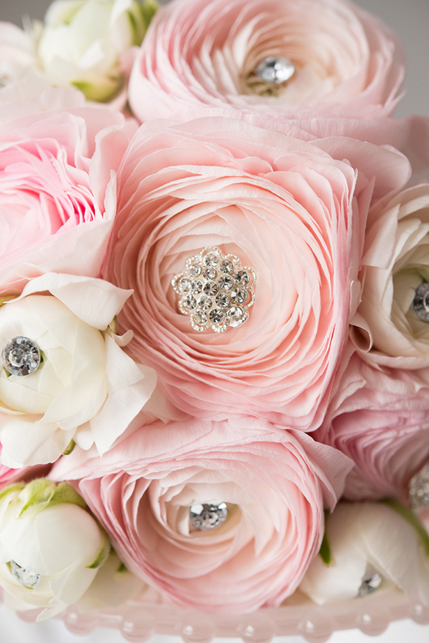 Pale Pastel Pink Sparkling Flowers | Confetti.co.uk