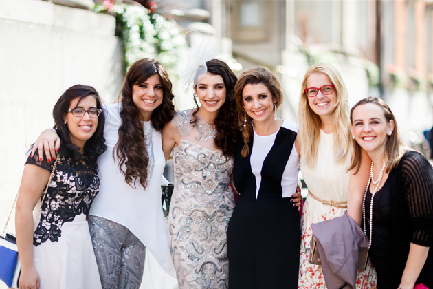 The bride with her wedding guests| Confetti.co.uk