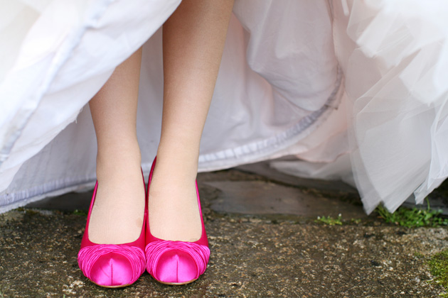 Hot pink bridal shoes by Ava Images | Confetti.co.uk