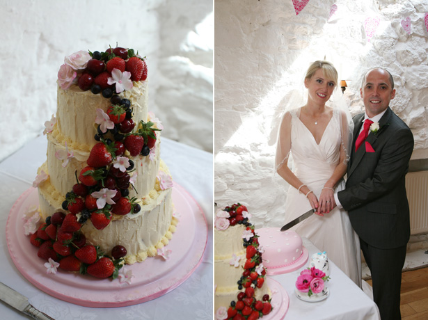 3 tier wedding cake with forest fruit decor | Confetti.co.uk