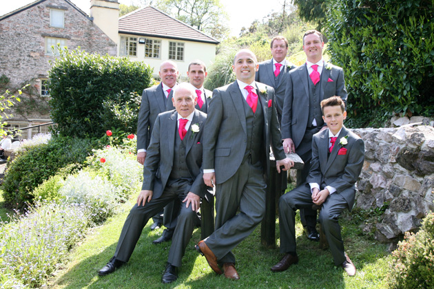 The groom and the groomsmen garden photo shoot | Ava Images | Confetti.co.uk