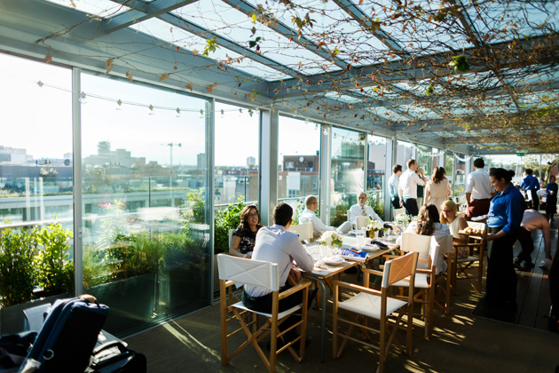 Wedding reception at the Boundary Rooftop Restaurant| Confetti.co.uk