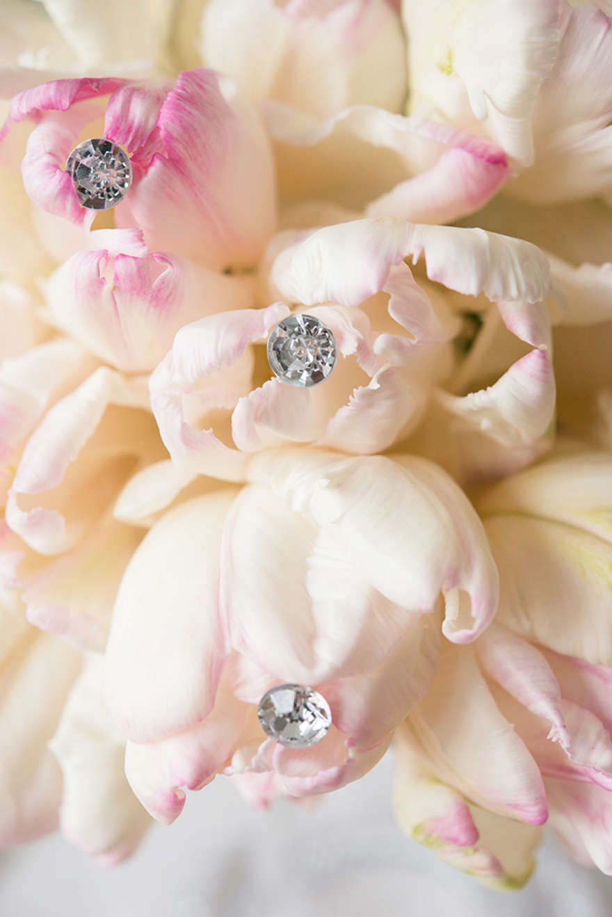 Pink and Cream Sparkling Wedding Flowers | Confetti.co.uk