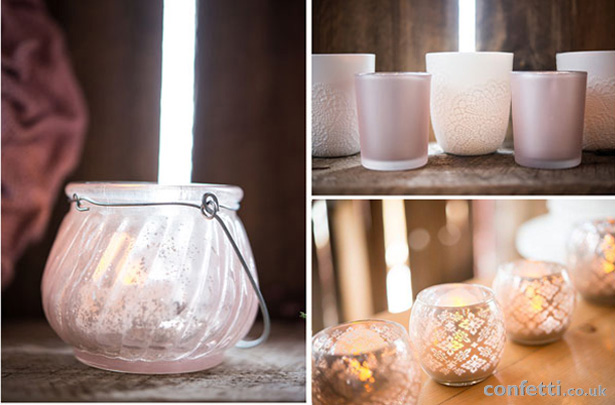 Rustic, vintage themed candle tea light holders | Confetti.co.uk 