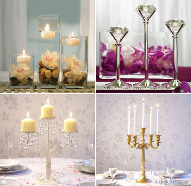 Wedding table centrepieces with candles | Confetti.co.uk 