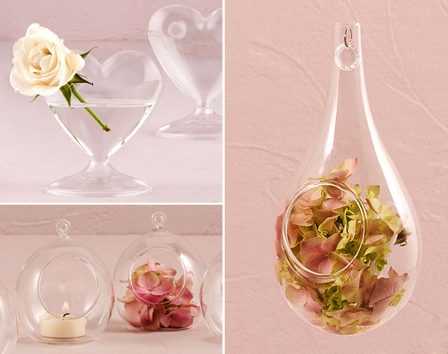 Shaped Clear Glass Vases