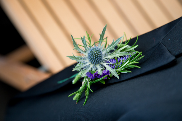 Thistle buttonhole for the groom | Confetti.co.uk