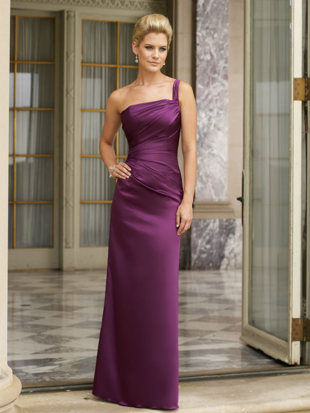 Purple bridesmaid dress by Sophia Tolli