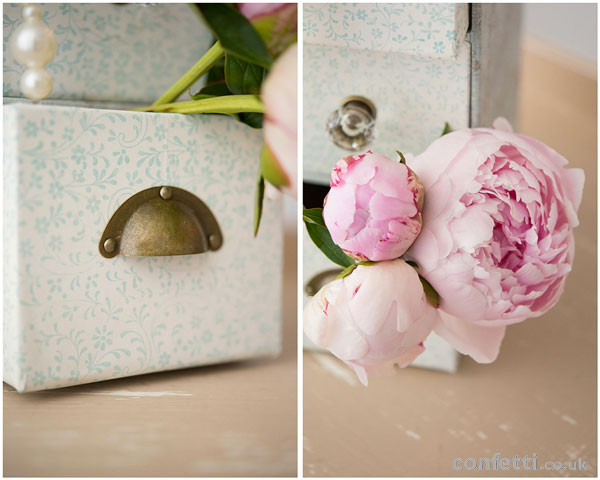 DIY Wedding Friday | Vintage Drawer Tutorial | Peonie Flowers | Confetti.co.uk