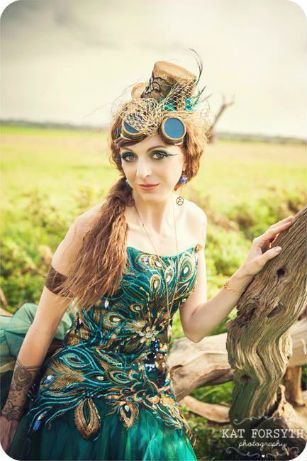 Peacock dress photo by Kat Forsyth