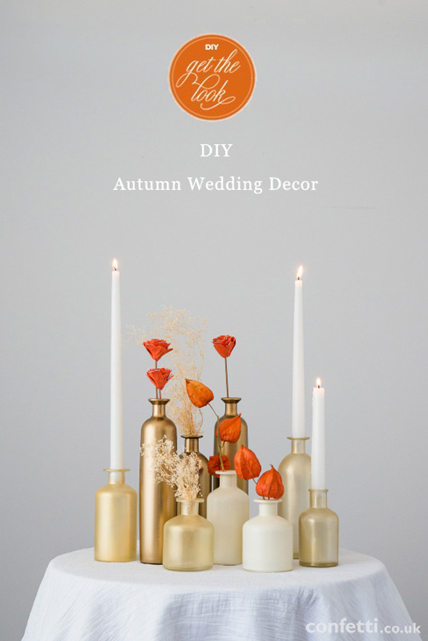 DIY Autumn Wedding Decor Upcycling Idea | Confetti.co.uk