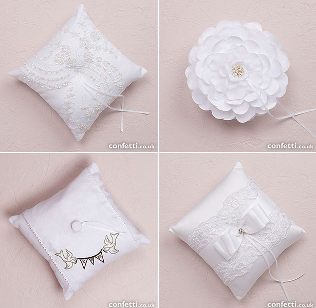 Collection of vintage inspired ring cushions | Confetti.co.uk 